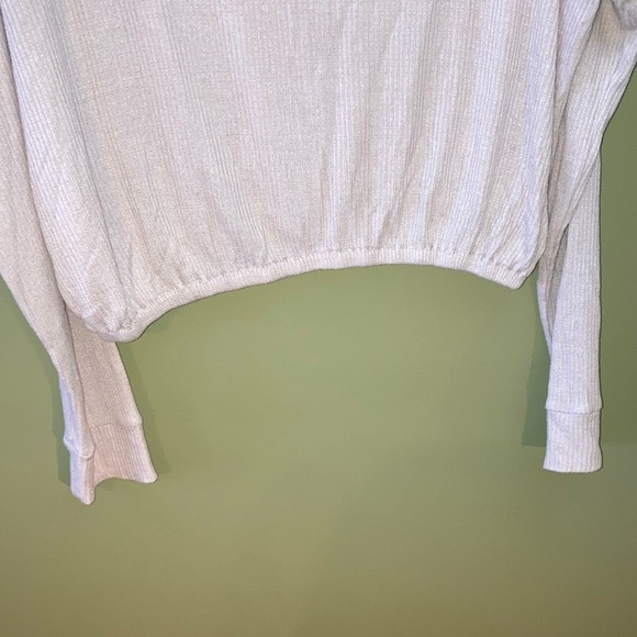 Ardene Pink Long Sleeve Crop Shirt - Picture 4 of 11